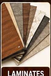 Fan of laminate sheet samples