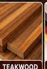 Teakwood timber planks